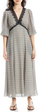 MAX STUDIO Lace Trim Maxi Dress