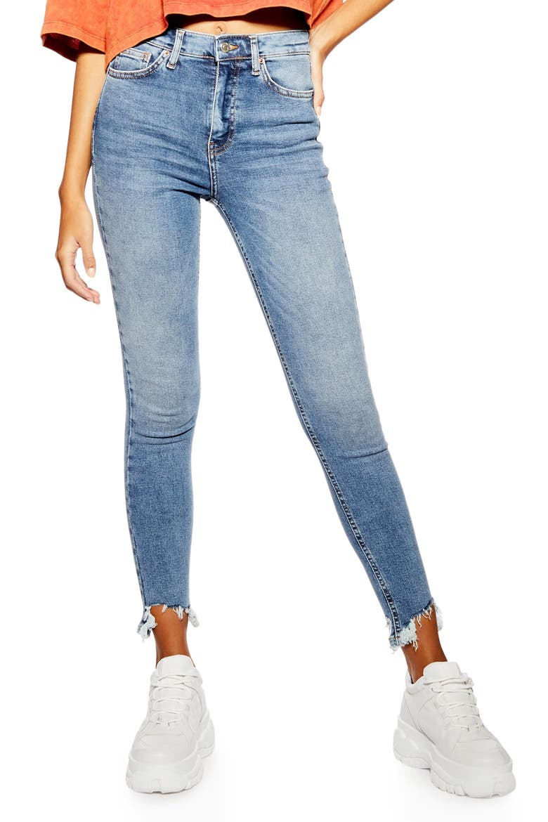 Jamie Jagged Hem Jeans, Main, color, DENIM