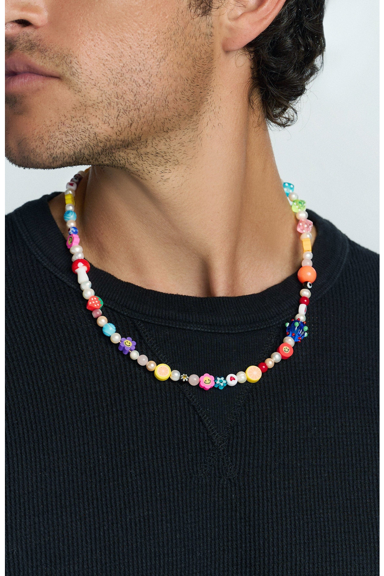 Berry Pearl Necklace, Alternate, color, White / Multicolor