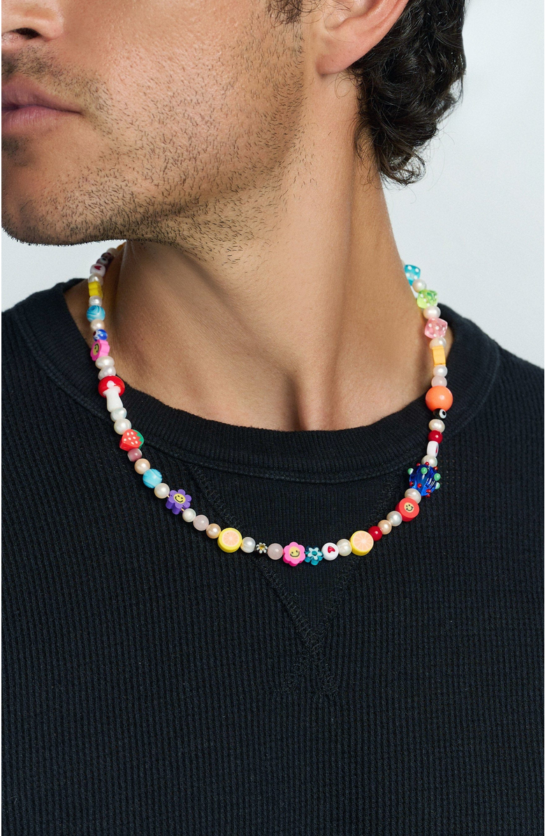 Nialaya Berry Pearl Necklace, Alternate, color, White / Multicolor