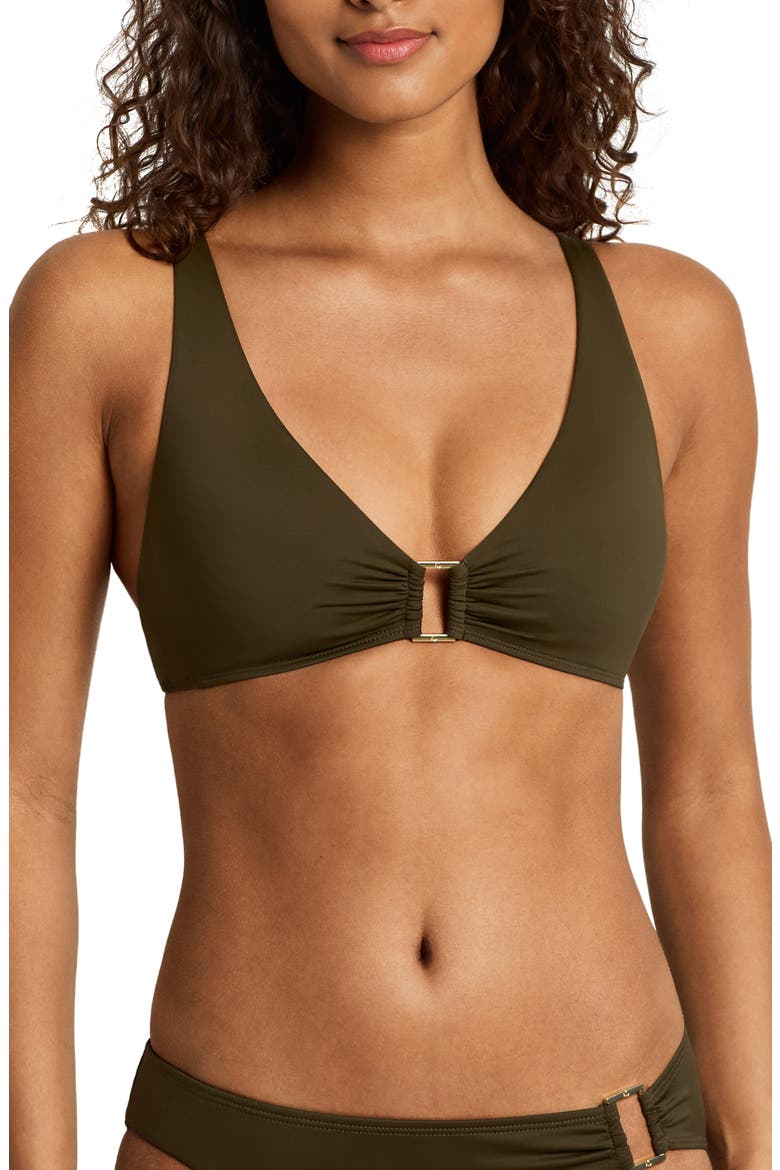 Ring Bikini Top, Main, color, DARK OLIVE