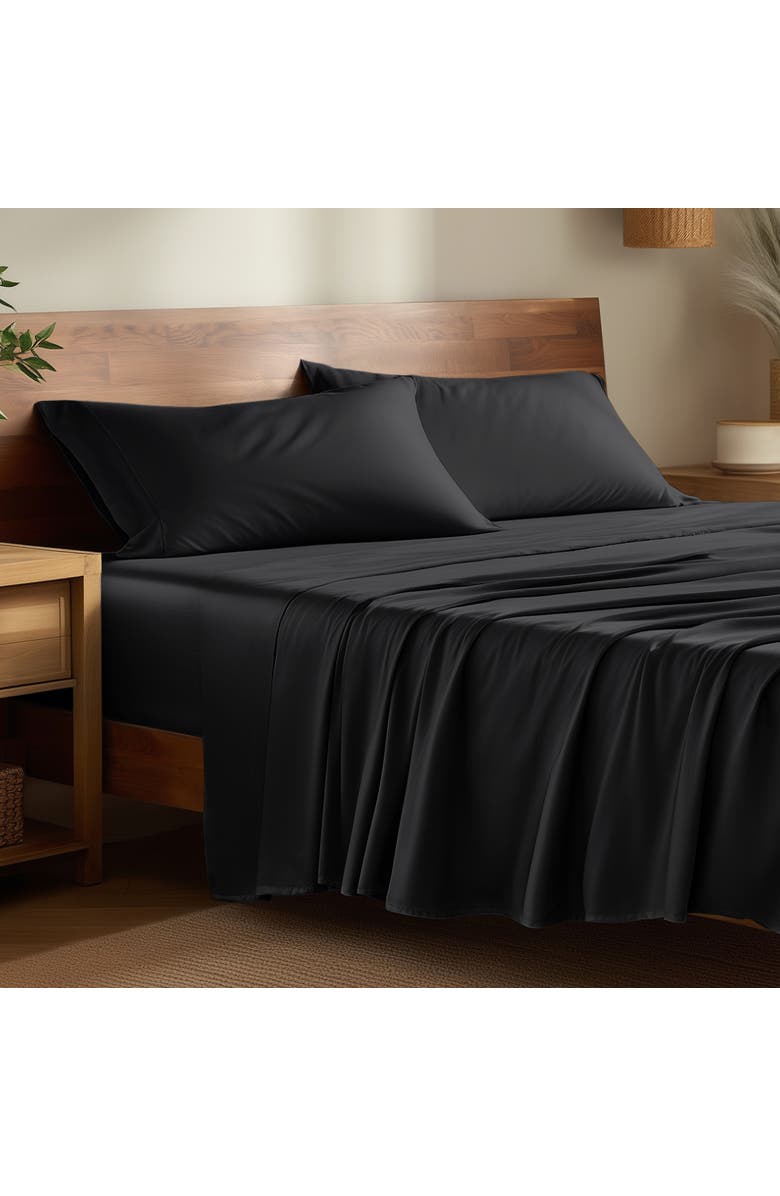 Bare Home Cooling Rayon Sheet Set - Split Head King, Alternate, color, Black