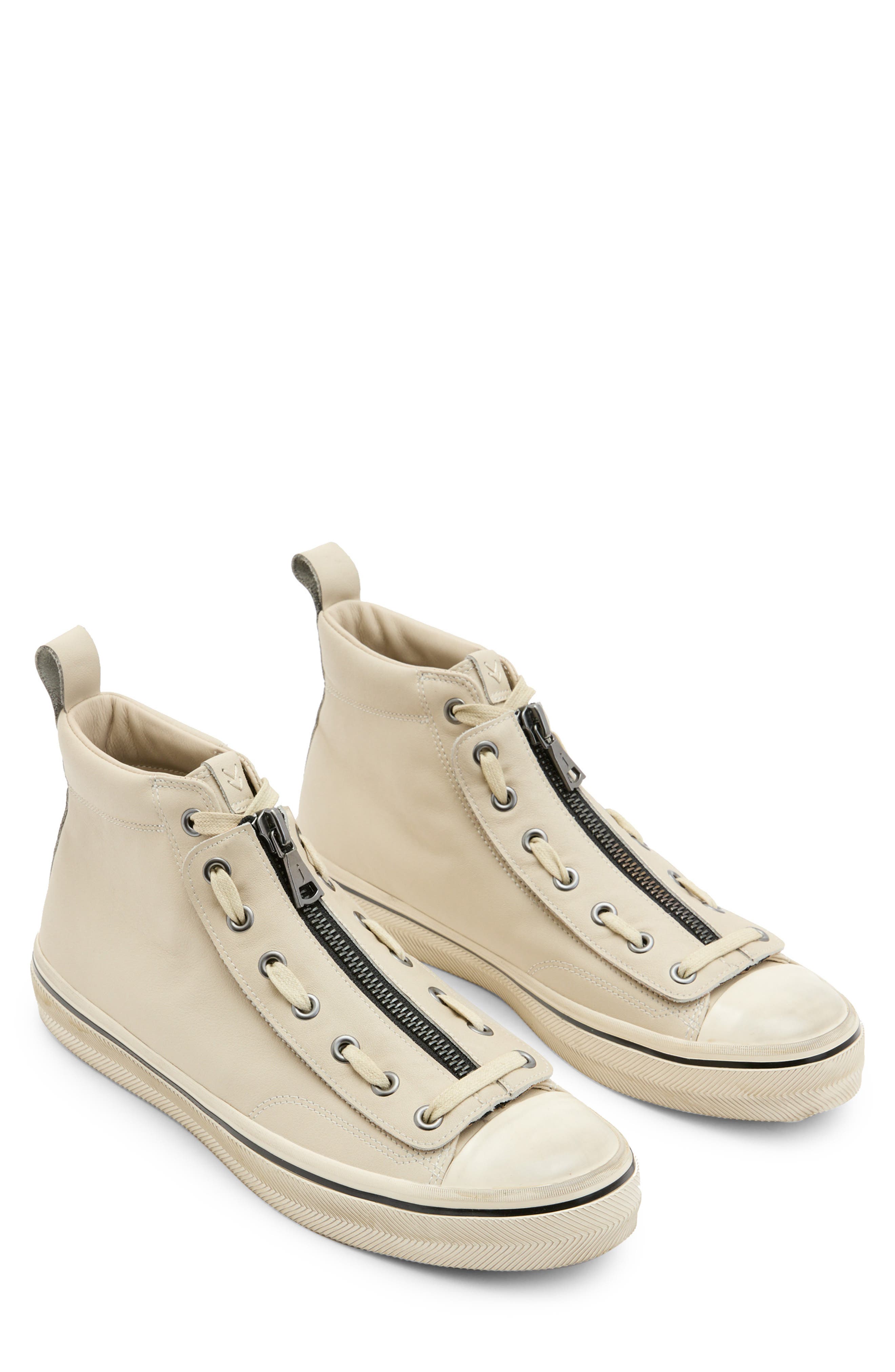 John Varvatos 315 Zip Vulcanized Mid Top Sneaker, Main, color, 