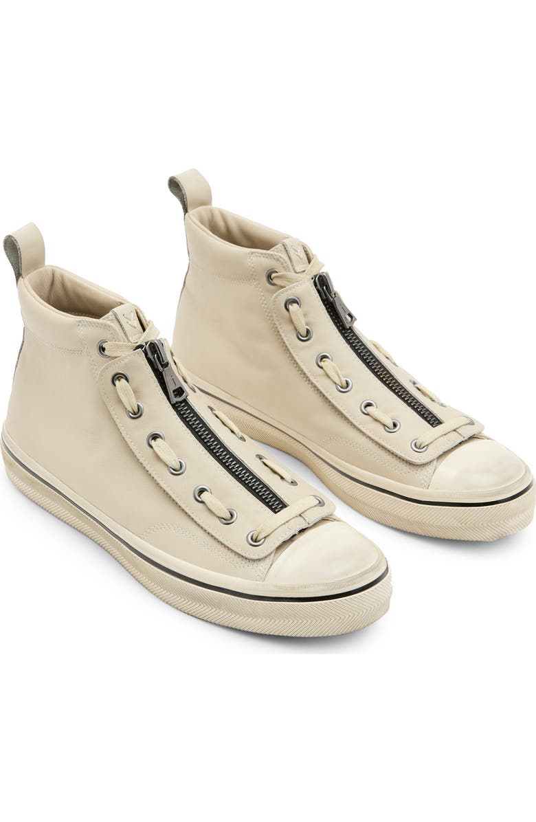 John Varvatos 315 Zip Vulcanized Mid Top Sneaker, Main, color,