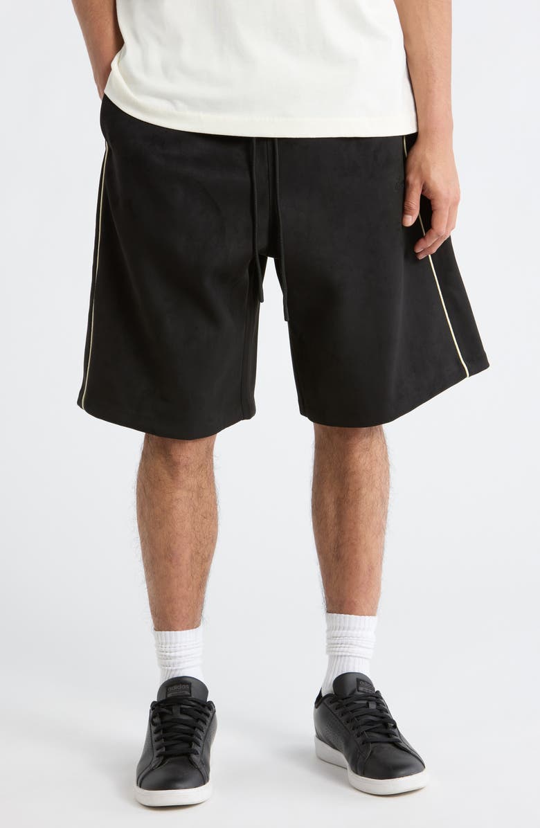 Fear of God Essentials Signature Relaxed Sweat Shorts with Piping, Main, color, Vintage Black