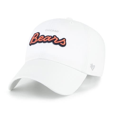 Women's '47  White Chicago Bears Trendy Script Clean Up Adjustable Hat