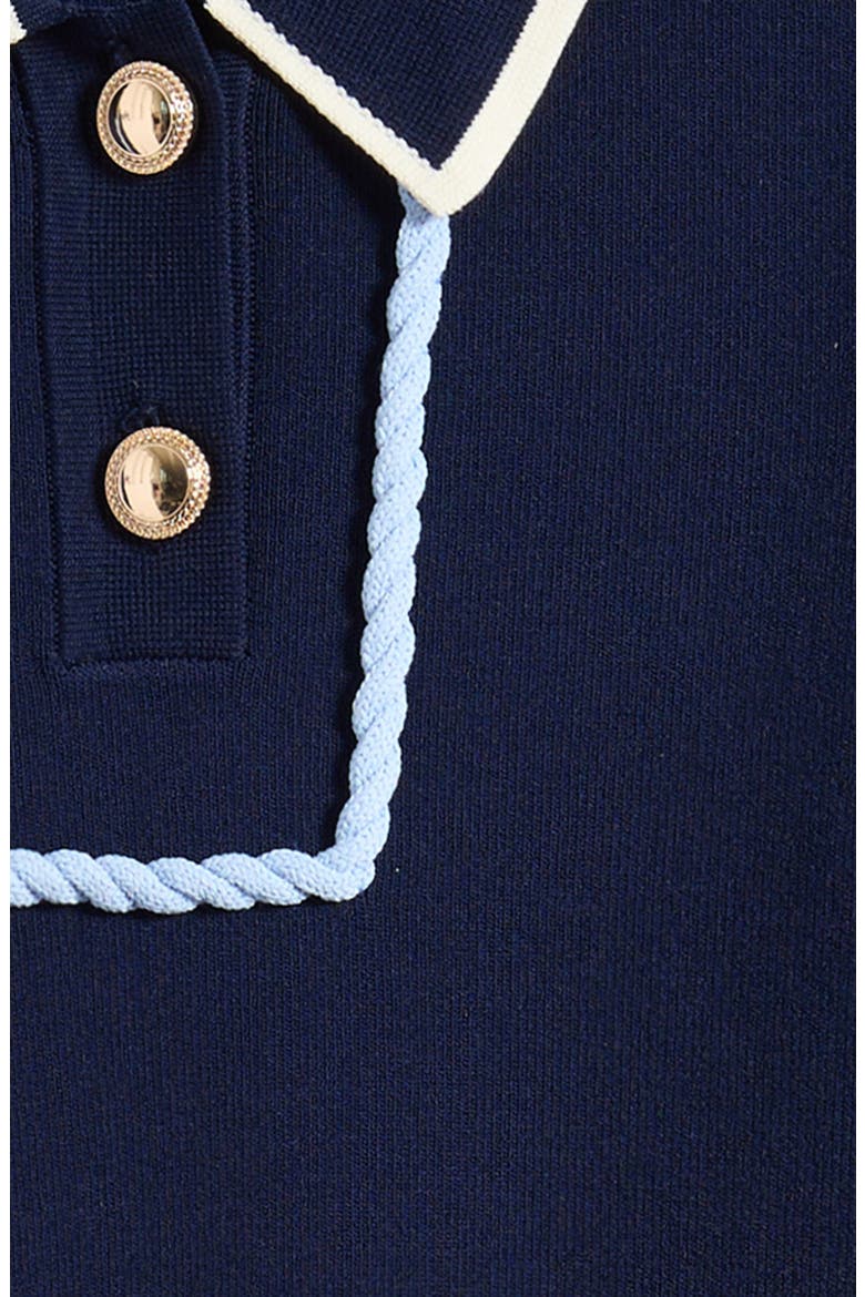 Kids' Freya Piped Sweater Dress, Alternate, color, FREYASRNAVY