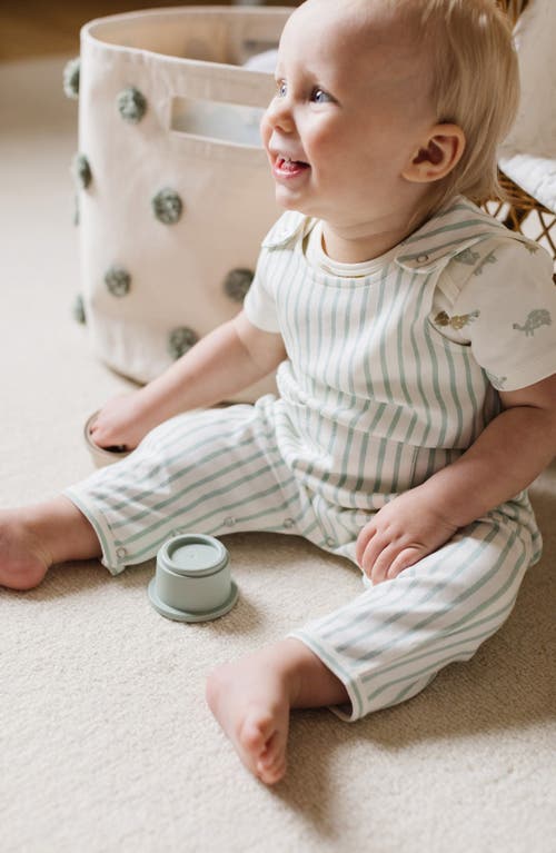 Pehr Stripe Organic Cotton Overall In Blue