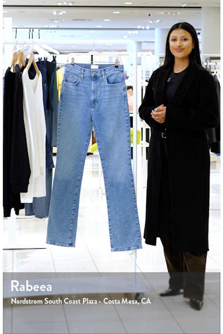 The Valentina Raw Hem Super High Waist Bootcut Jeans video
