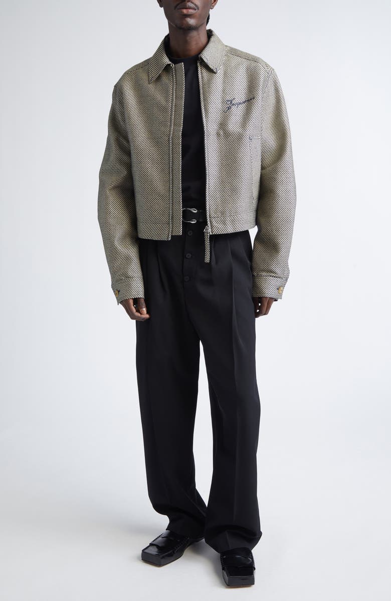 Jacquemus Le Veste de-Nîmes Canevas Denim Jacket, Alternate, color, Navy