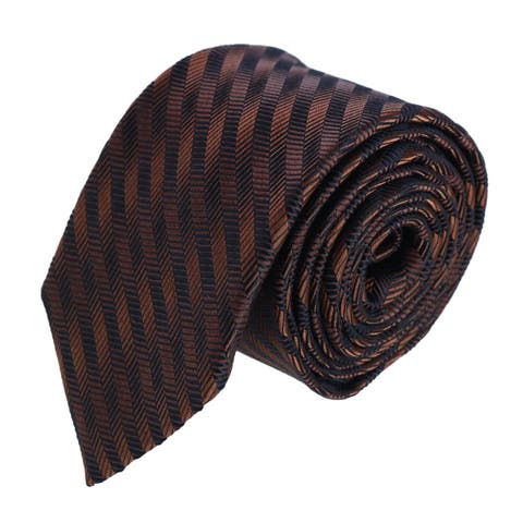 Nathanial Regal Patterned Diagonal Line Silk Business Necktie