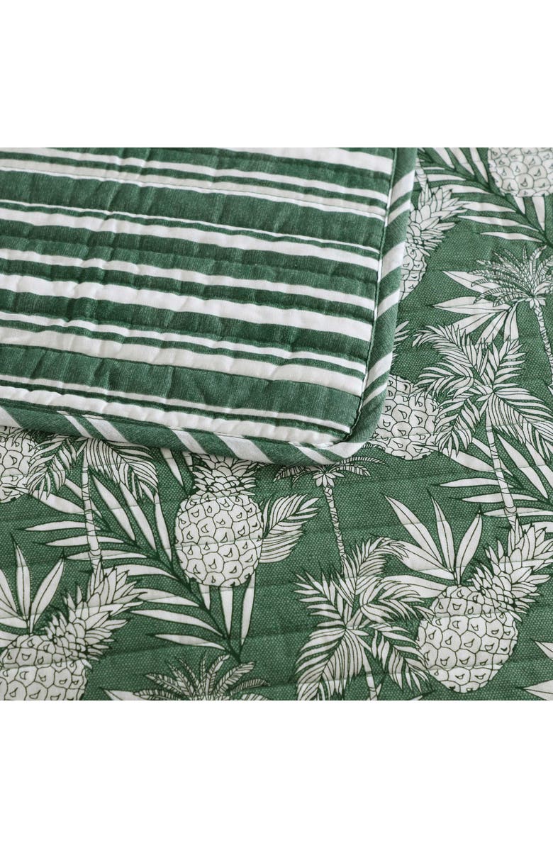 Tommy Bahama Pineapple Venture Cotton Quilt Set, Alternate, color, Green
