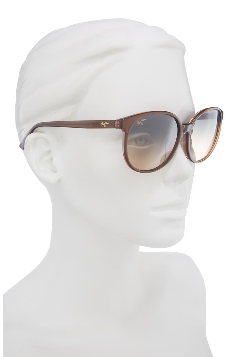 Round Sunglasses, Alternate, color, BROWN BROWN BRONZE