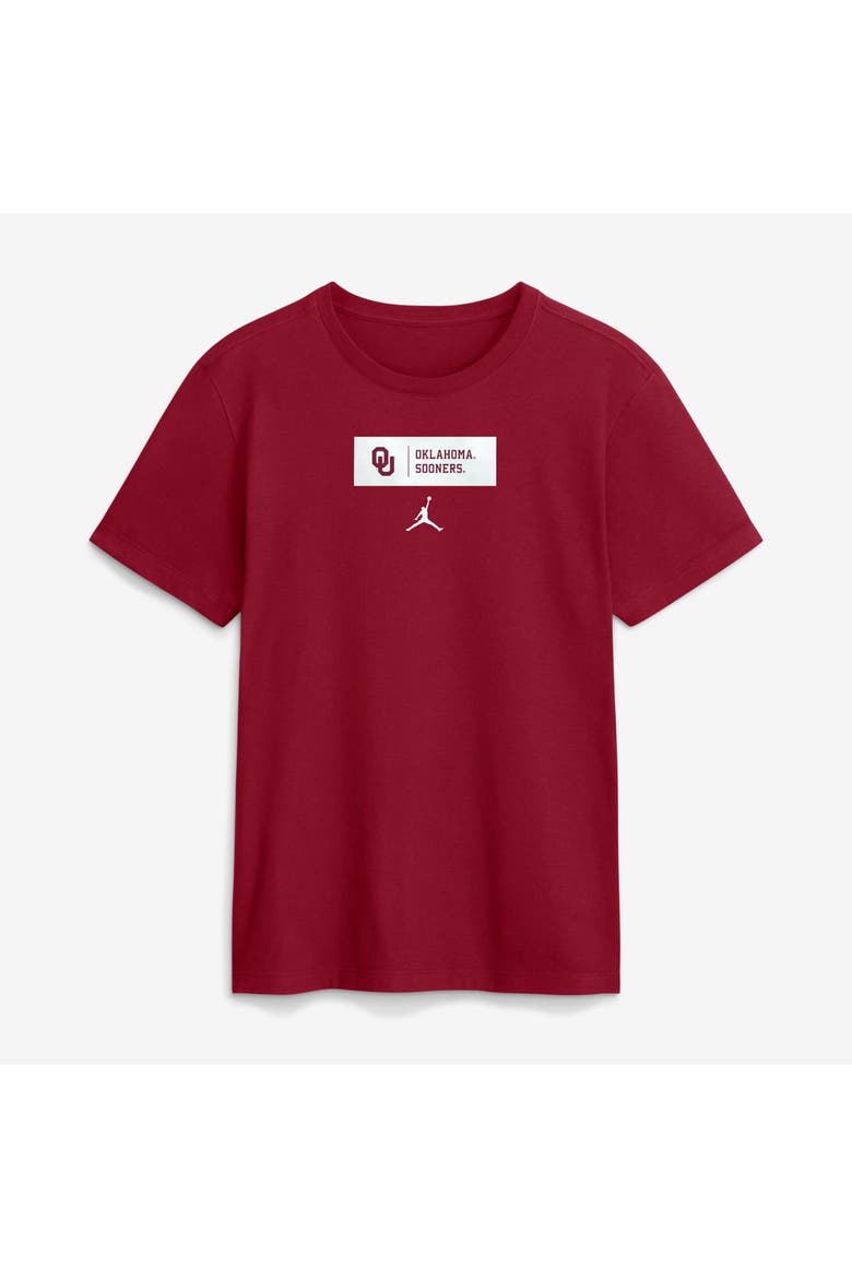 Men's Jordan Brand Crimson Oklahoma Sooners Primetime Crew T-Shirt, Alternate, color, Crimson