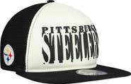 New Era Men's New Era Cream/Black Pittsburgh Steelers Cutout A-Frame 9FIFTY Snapback Hat