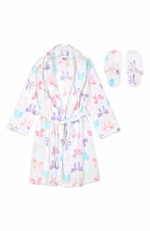SLEEP ON IT Kids' Fleece Flannel Robe & Slipper Set
