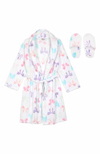 SLEEP ON IT Kids' Fleece Flannel Robe & Slipper Set