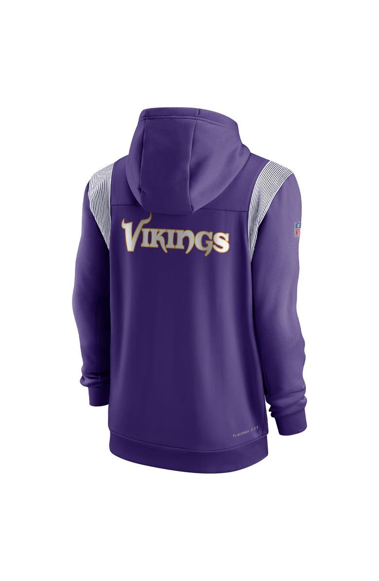 Nike Men's Nike Purple Minnesota Vikings Performance Sideline Lockup Full-Zip Hoodie, Alternate, color, 