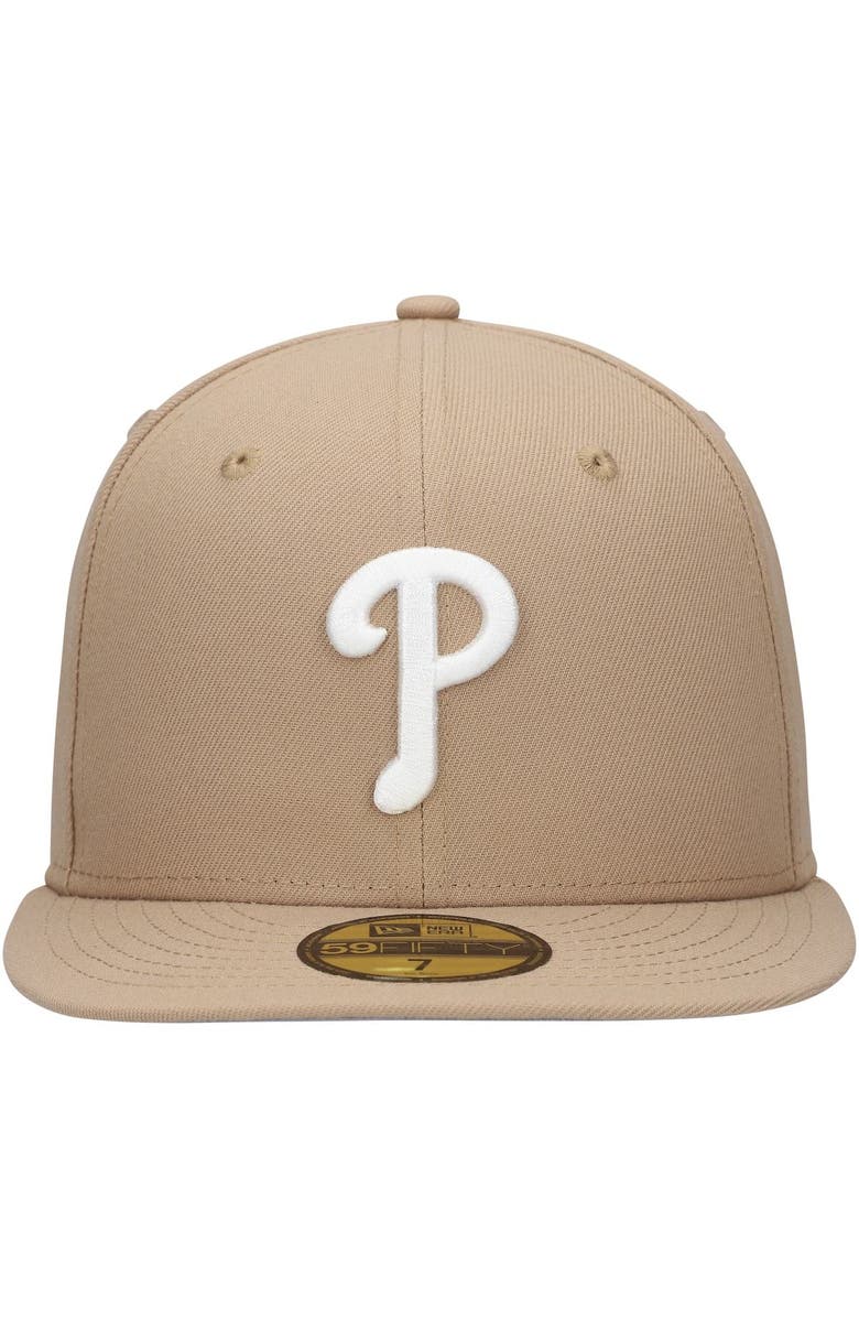 New Era Men's New Era Khaki Philadelphia Phillies 59FIFTY Fitted Hat, Alternate, color, 