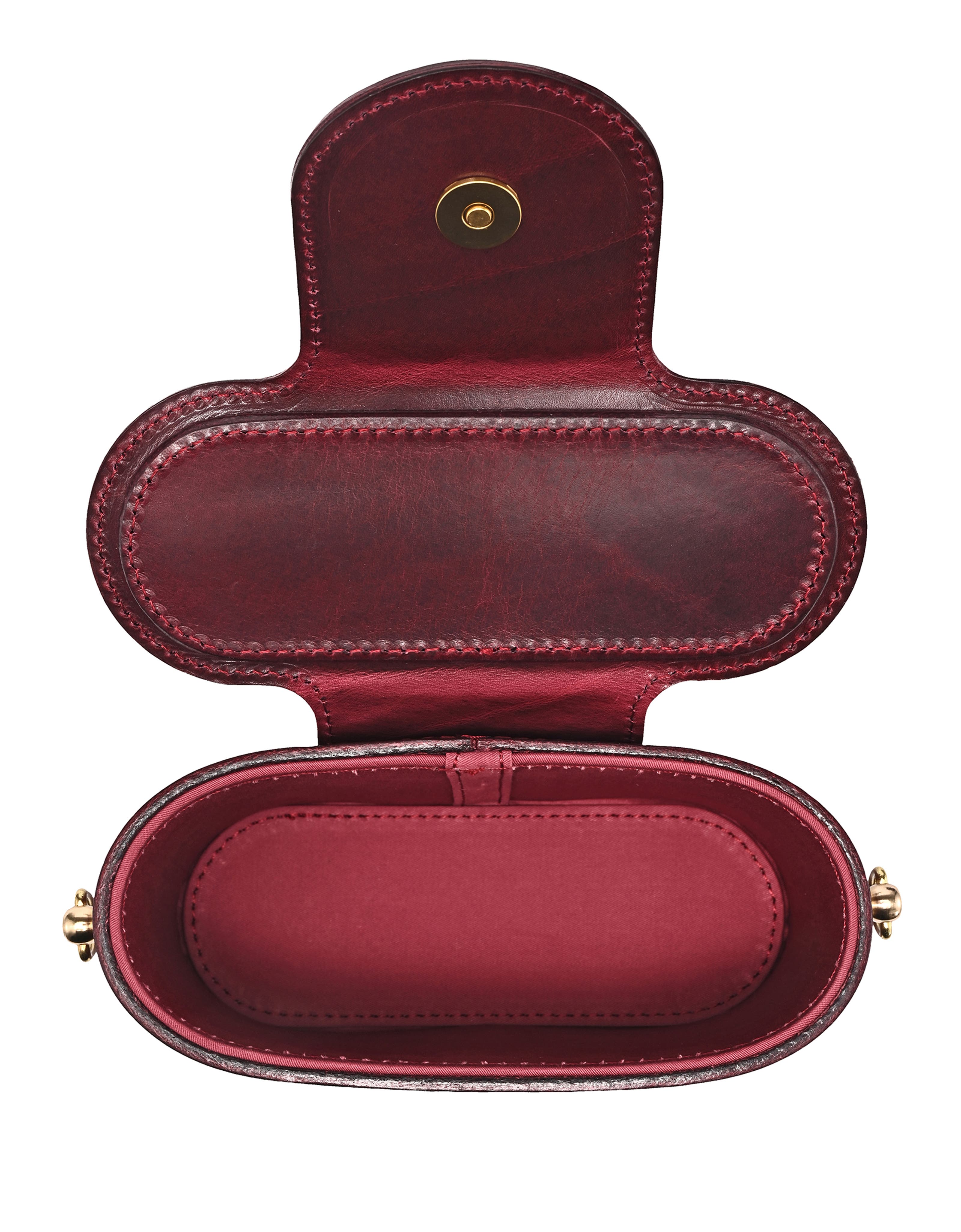 Begonia Genuine Leather Vintage Case Crossbody, Alternate, color, Maroon