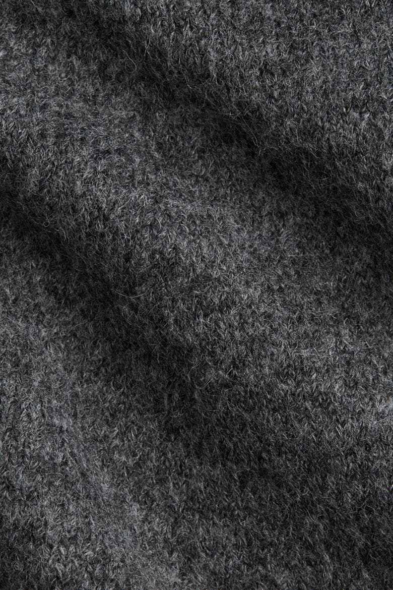 Knitted Flared-skirt Dress, Alternate, color, Dark gray melange