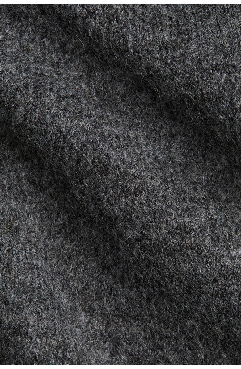 H&M Knitted Flared-skirt Dress, Alternate, color, Dark Gray Melange