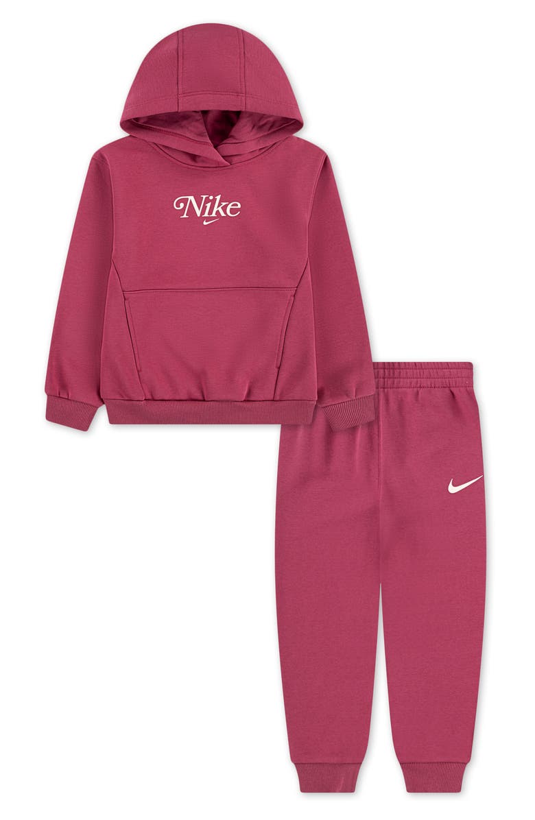 Nike Kids' Cotton Blend Hoodie & Joggers Set, Main, color, Sweet Beet