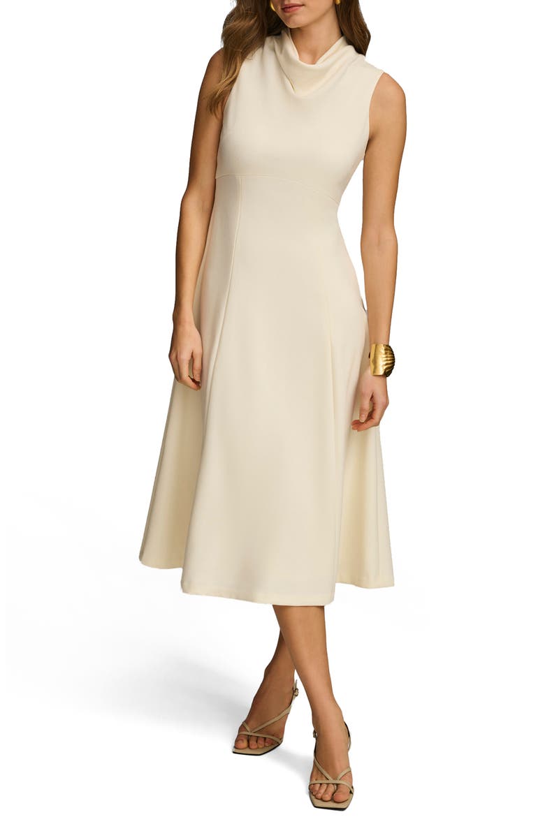 Cowl Neck Sleeveless Dress, Main, color, CREAM