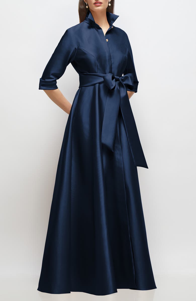 After Six Shirtdress Gown, Main, color, Midnight