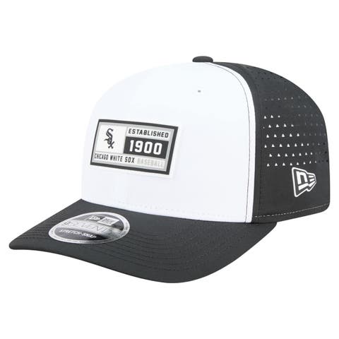 Men's New Era White/Black Chicago White Sox Established Patch 9SEVENTY Adjustable Hat