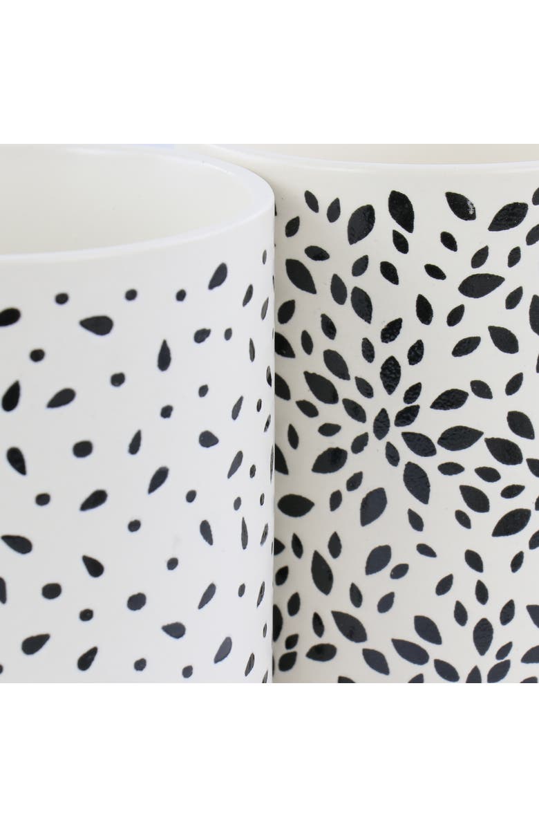 Mr. Coffee Dutton Springs 4 Piece 19 Ounce Stoneware Assorted Designs Mug Set, Alternate, color, White