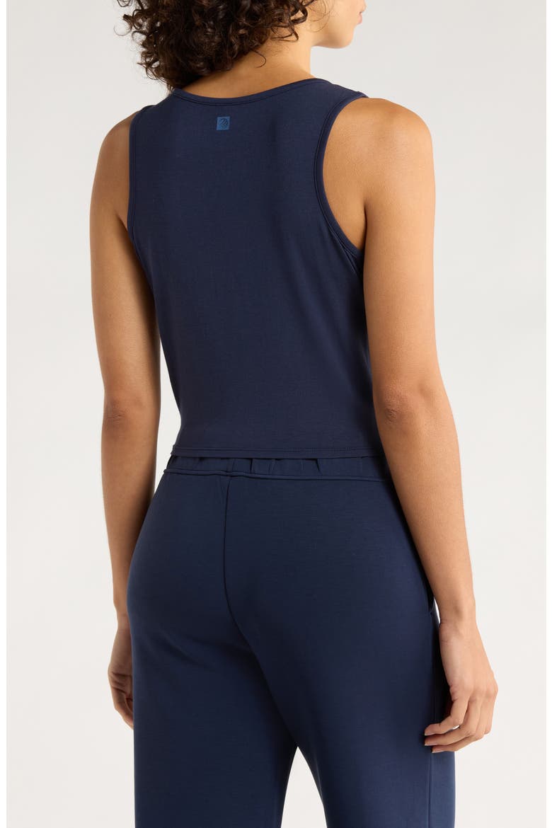 Twist Front Crop Tank Top, Alternate, color, NAVY BLAZER