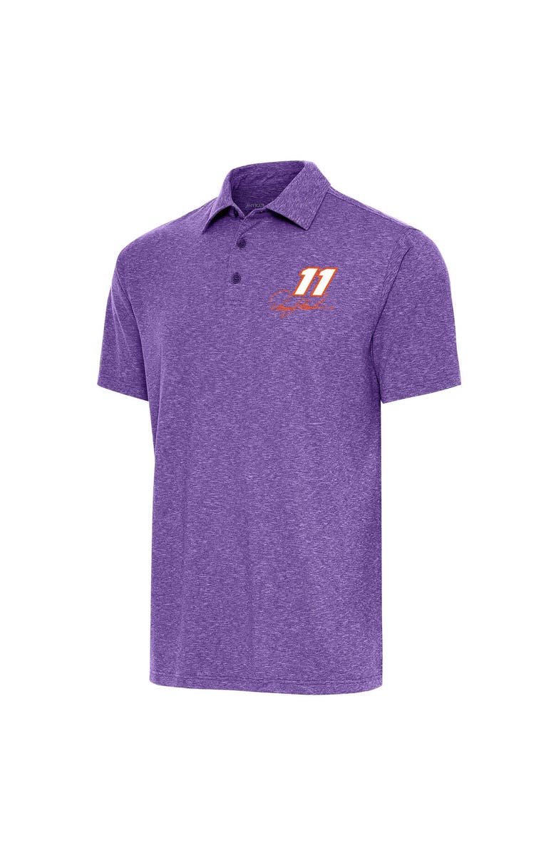 ANTIGUA Men's Antigua Heather Purple Denny Hamlin Par 3 Polo, Main, color, Heather Purple