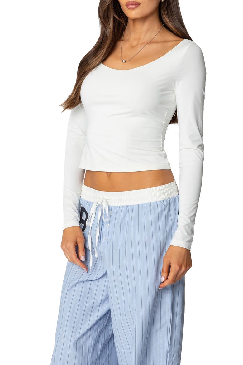 Millicent Scoop Neck T-Shirt, Alternate, color, WHITE