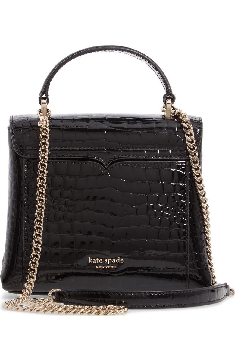 Kate Spade New York romy croc-embossed leather top handle bag, Alternate, color,