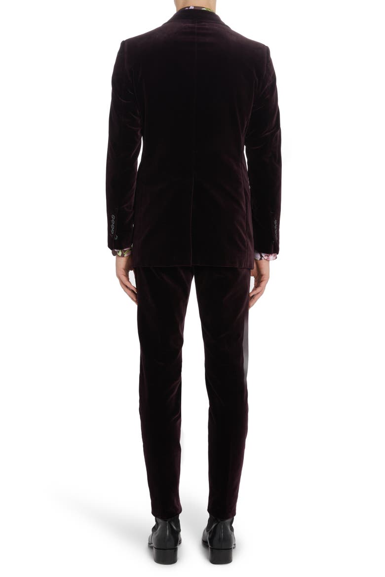 Atticus Cotton Velveteen Cocktail Jacket, Alternate, color, MULBERRY