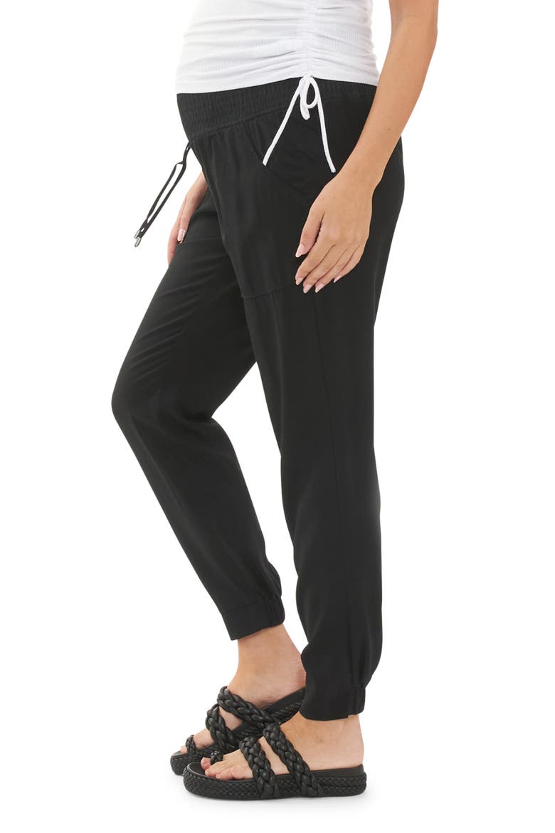 Off Duty Maternity Joggers, Alternate, color, BLACK