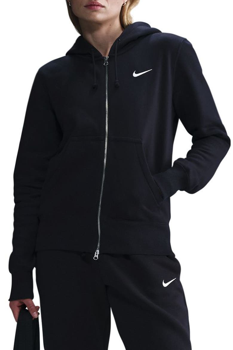 Sportswear Phoenix Fleece Full Zip Hoodie, Main, color, BLACK/ SAIL