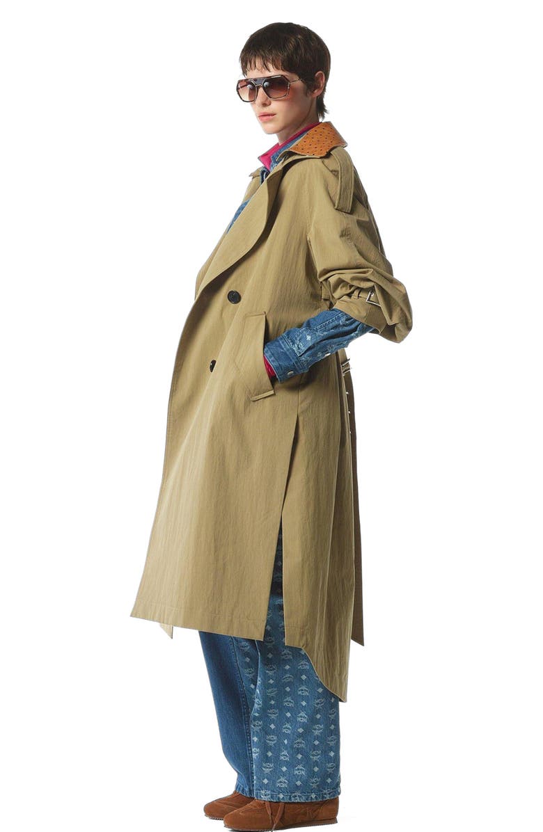 MCM Trench Coat, Alternate, color, Beige