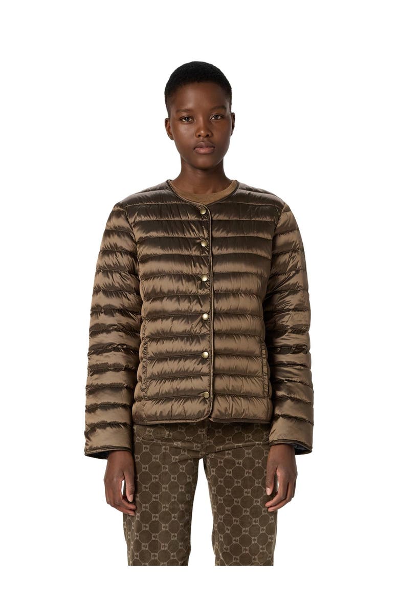 Micaela Quilted Reversible Down Jacket, Main, color, Cigar