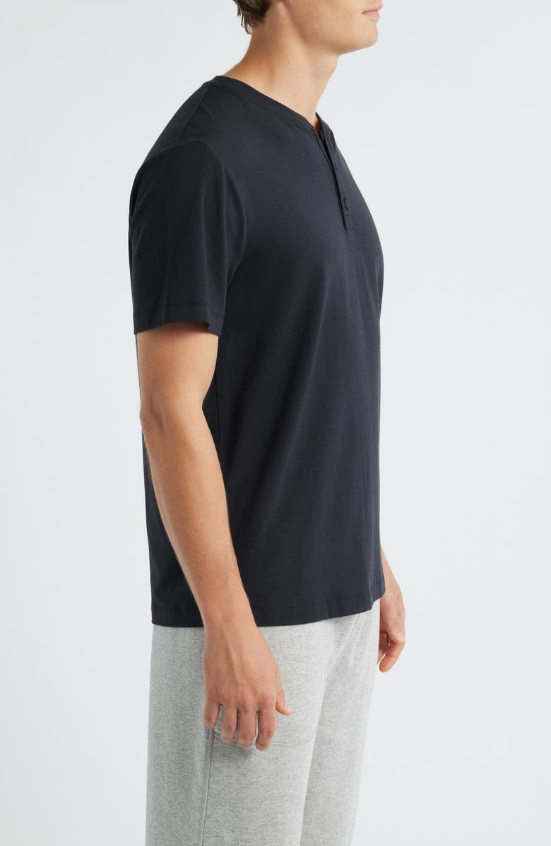 Lunya Slumberknit Henley Pajama T-Shirt, Alternate, color, Immersed Black