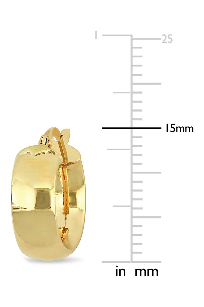 15mm Satin Finish Hoop Earrings, Alternate, color, GOLD