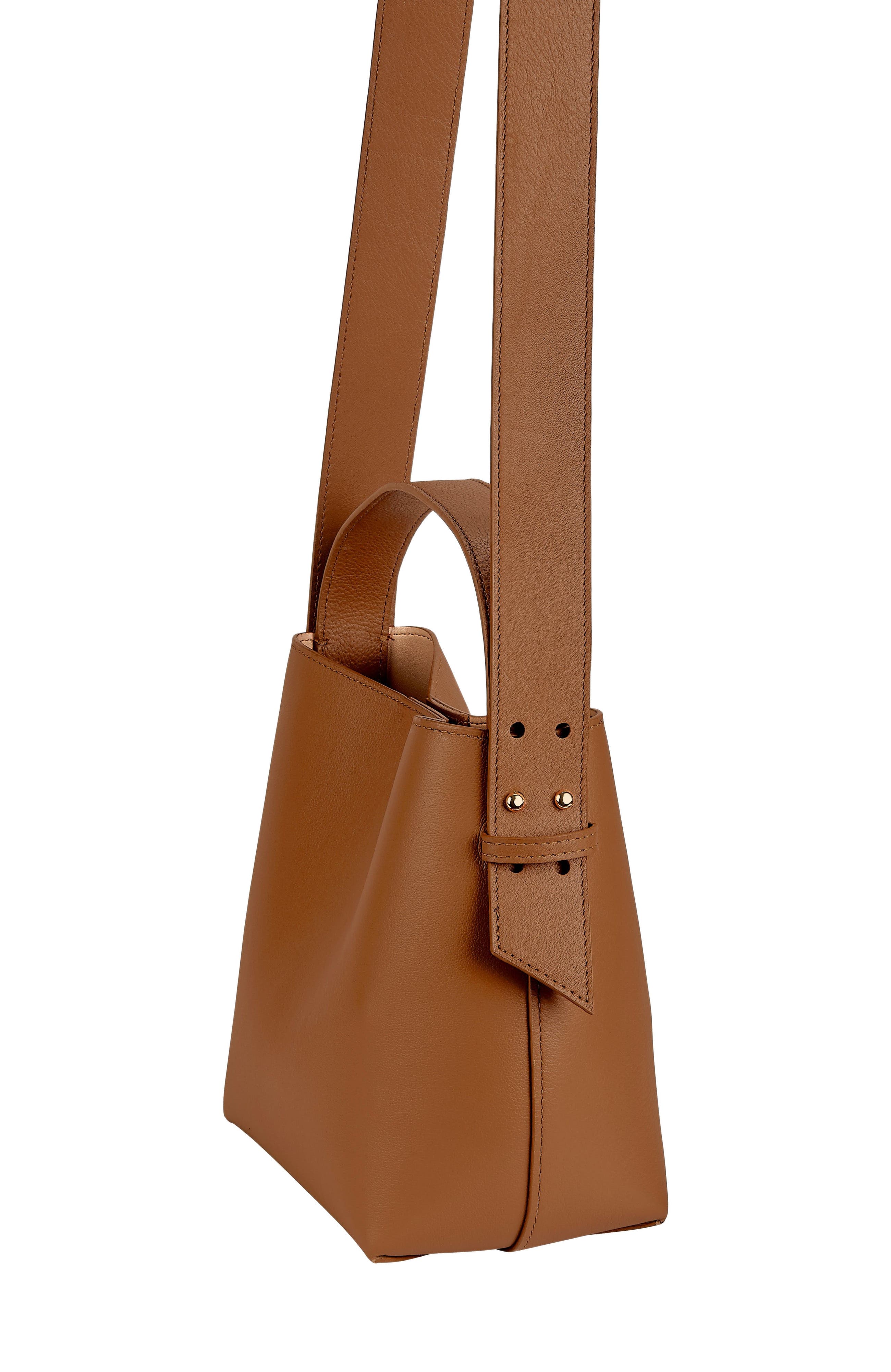 SELENA BUCKET BAG, Alternate, color, BRITISH TAN
