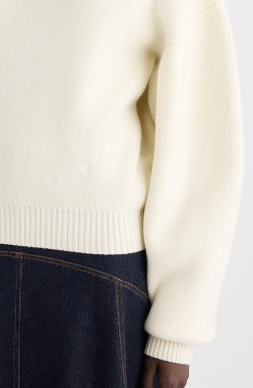 Jacquemus La Maille Pallone Virgin Wool & Cashmere Turtleneck Sweater In Neutral