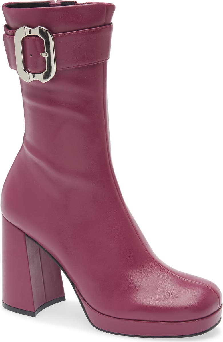 Jeffrey Campbell Bratty Block Heel Bootie, Main, color, Magenta