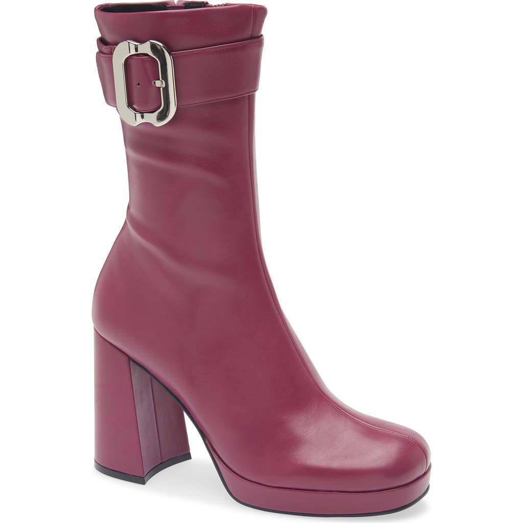 Jeffrey Campbell Bratty Block Heel Bootie In Multi