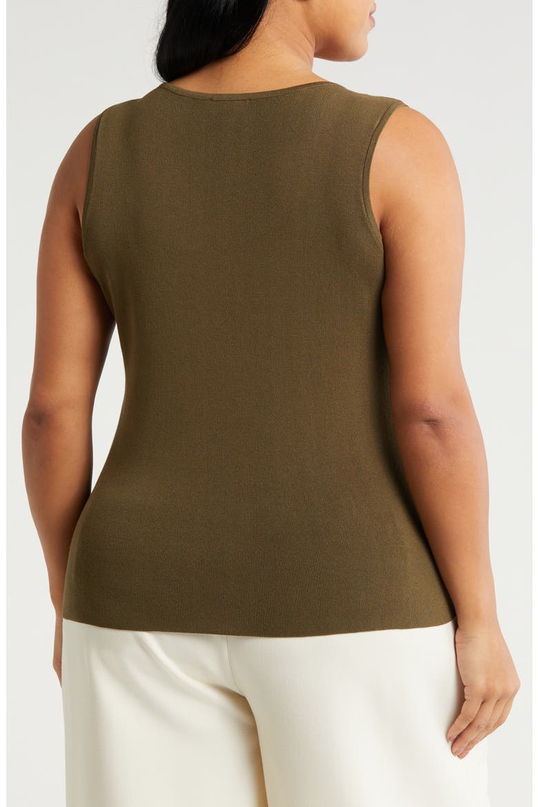 V-Neck Knit Tank, Alternate, color, LODEN