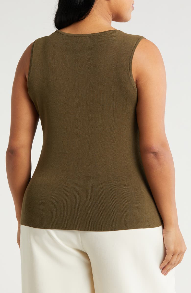 Tahari ASL V-Neck Knit Tank, Alternate, color,