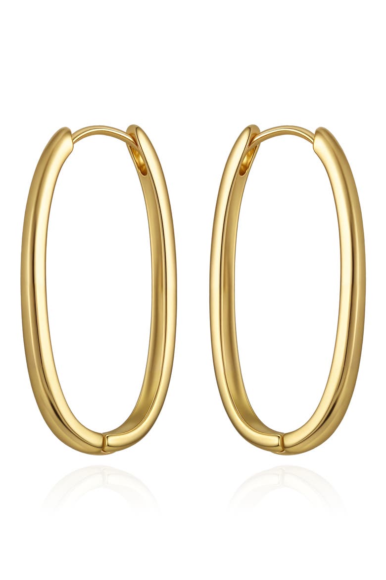 Oval Hoop Earrings, Main, color, GOLD TONE
