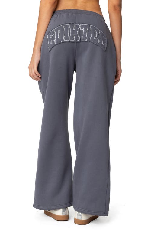 Edikted Forever Straight Leg Sweatpants In Gray